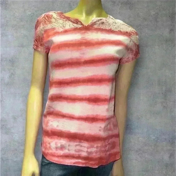 CHAPS DENIM women’s tie dye short sleeve top size S - Picture 1 of 12